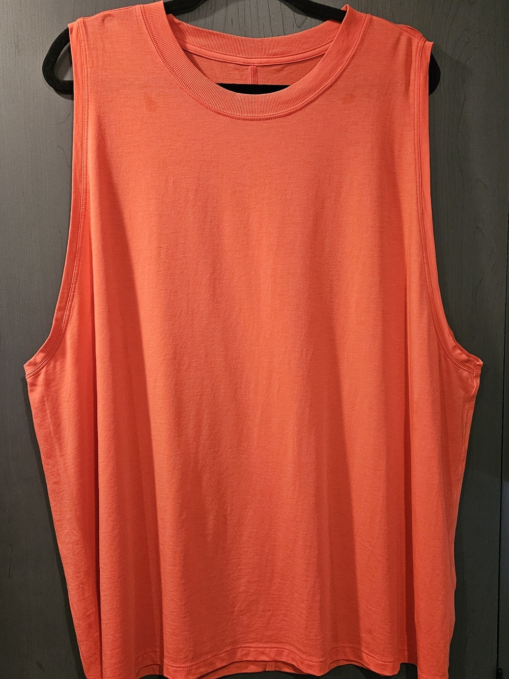 Lululemon Drysense Sleeveless Training Shirt in Heathered Orange / Aztec Brick